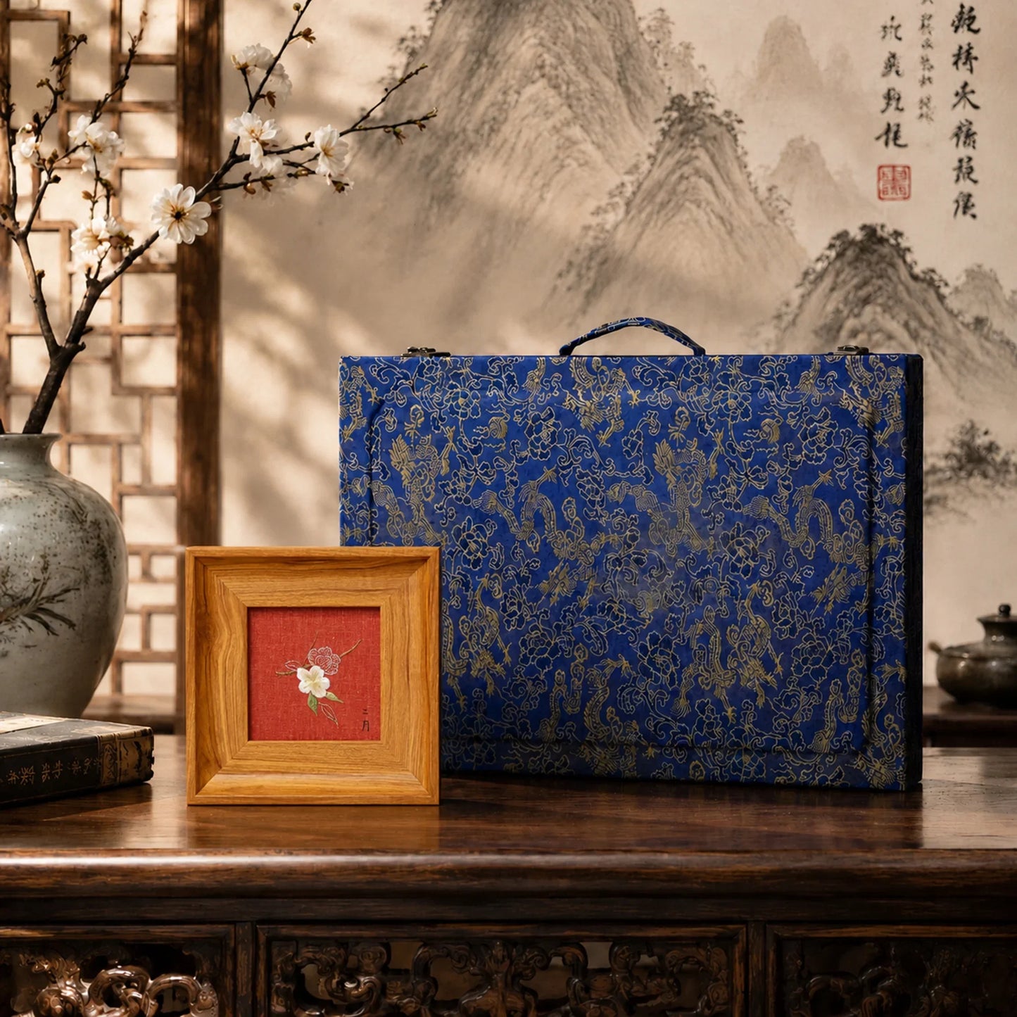 Apricot Blossom Suzhou Embroidery Ornament