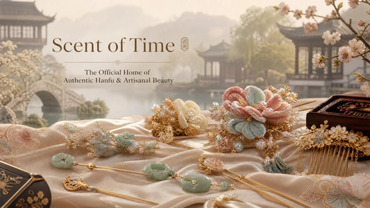 Scent of Time Official Banner - Authentic Hanfu Hair Accessories and Ronghua Velvet Flowers