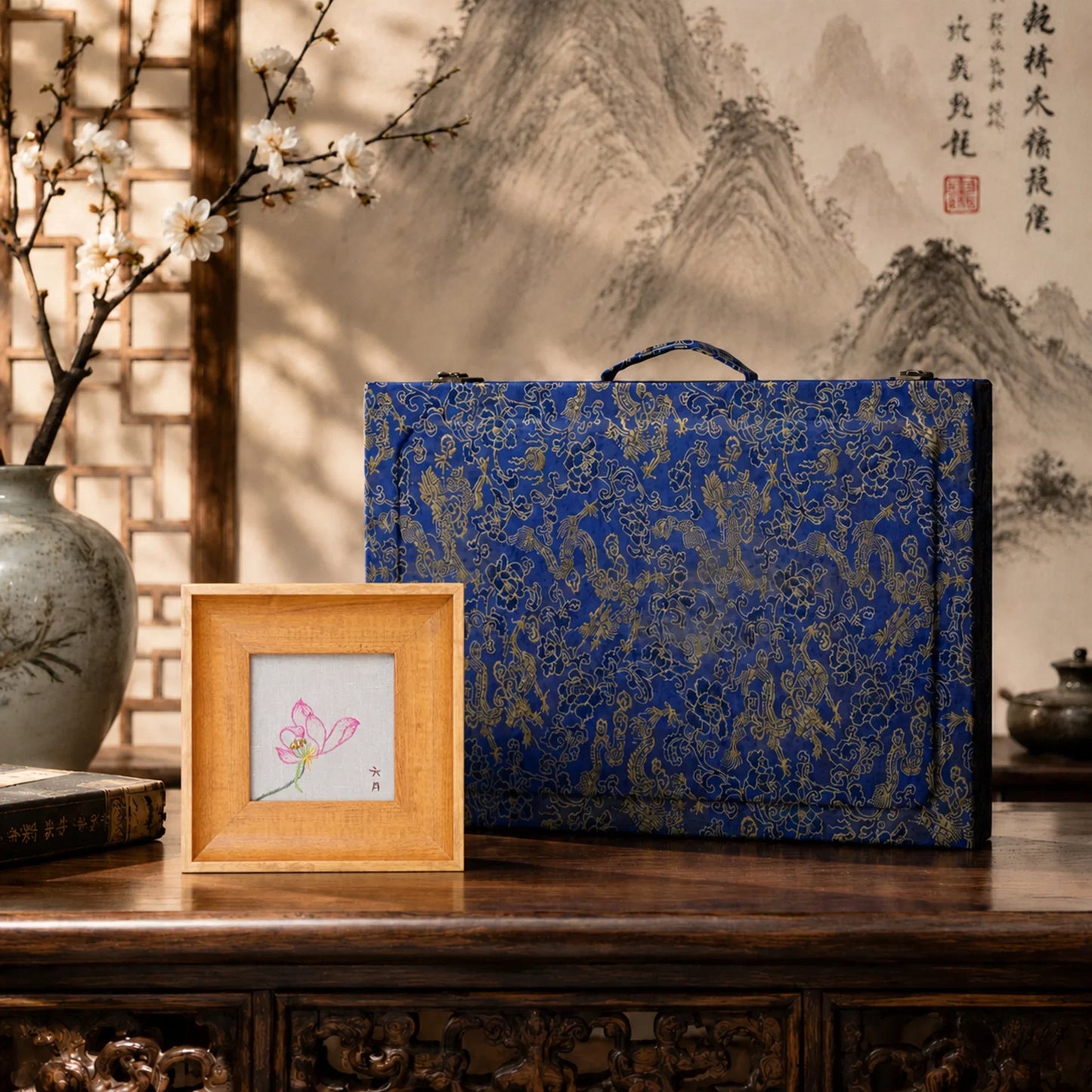 Heritage Lotus Suzhou Embroidery Ornament