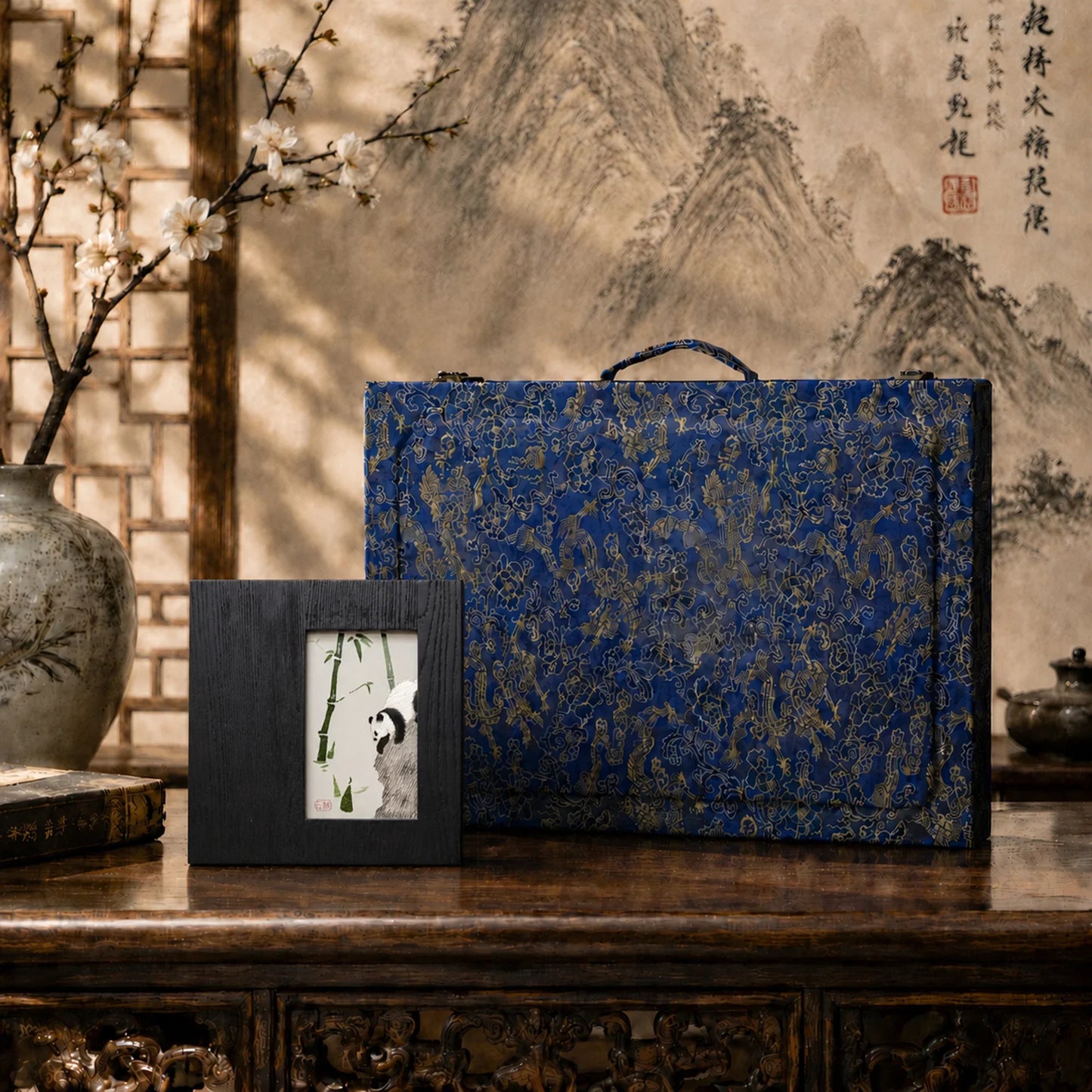 Museum-Quality Bamboo Shadows & Panda Suzhou Embroidery