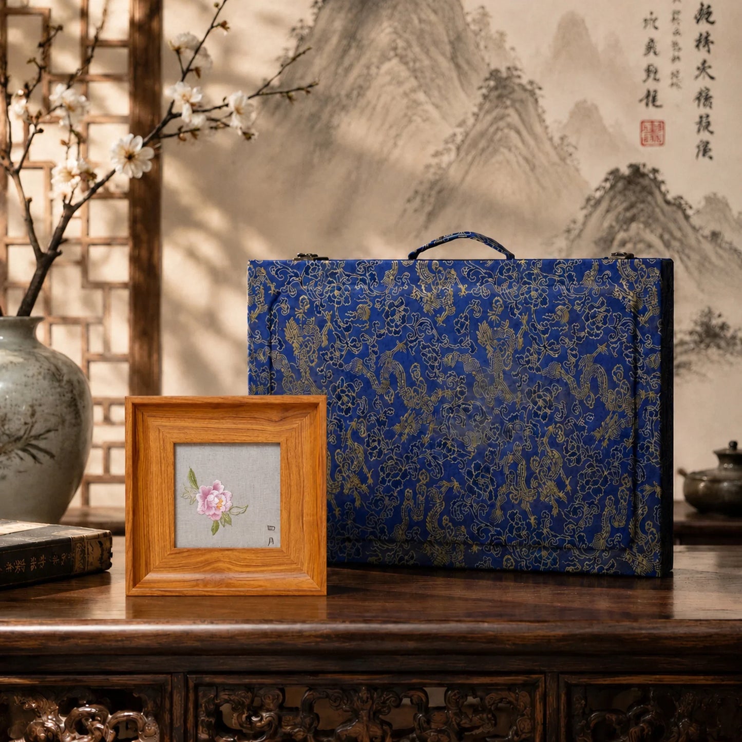 Masterpiece Peony Suzhou Embroidery Ornament