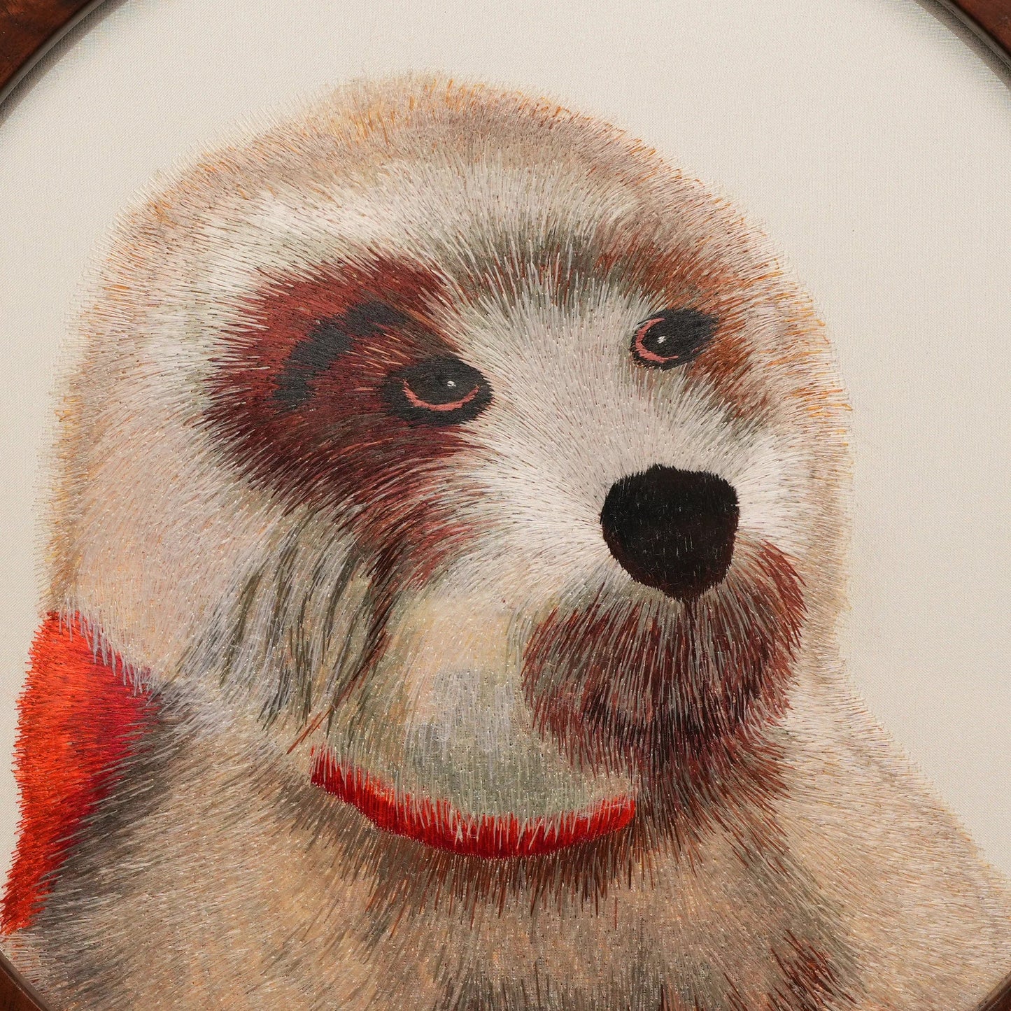 Animal Art Wooden Display Suzhou Embroidery Ornament
