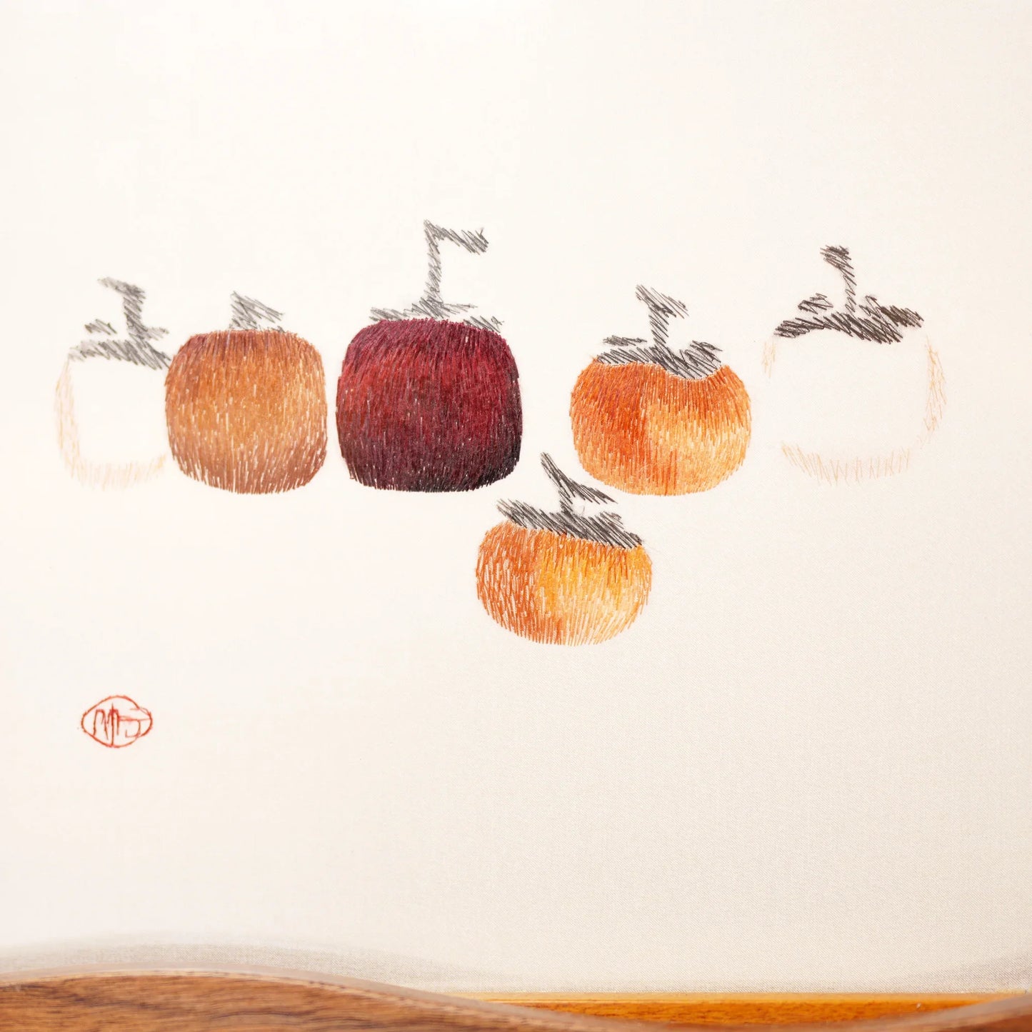 Museum-Quality Moonrise Over the Sea: Six Persimmons Suzhou