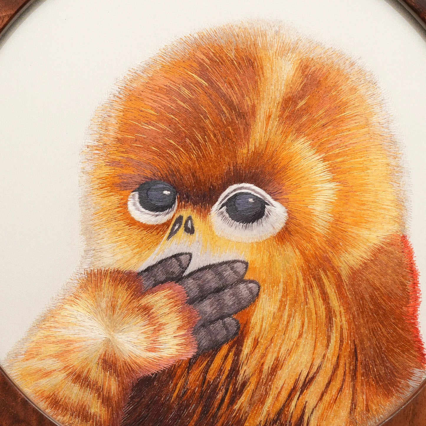 Animal Art Wooden Display Suzhou Embroidery Ornament