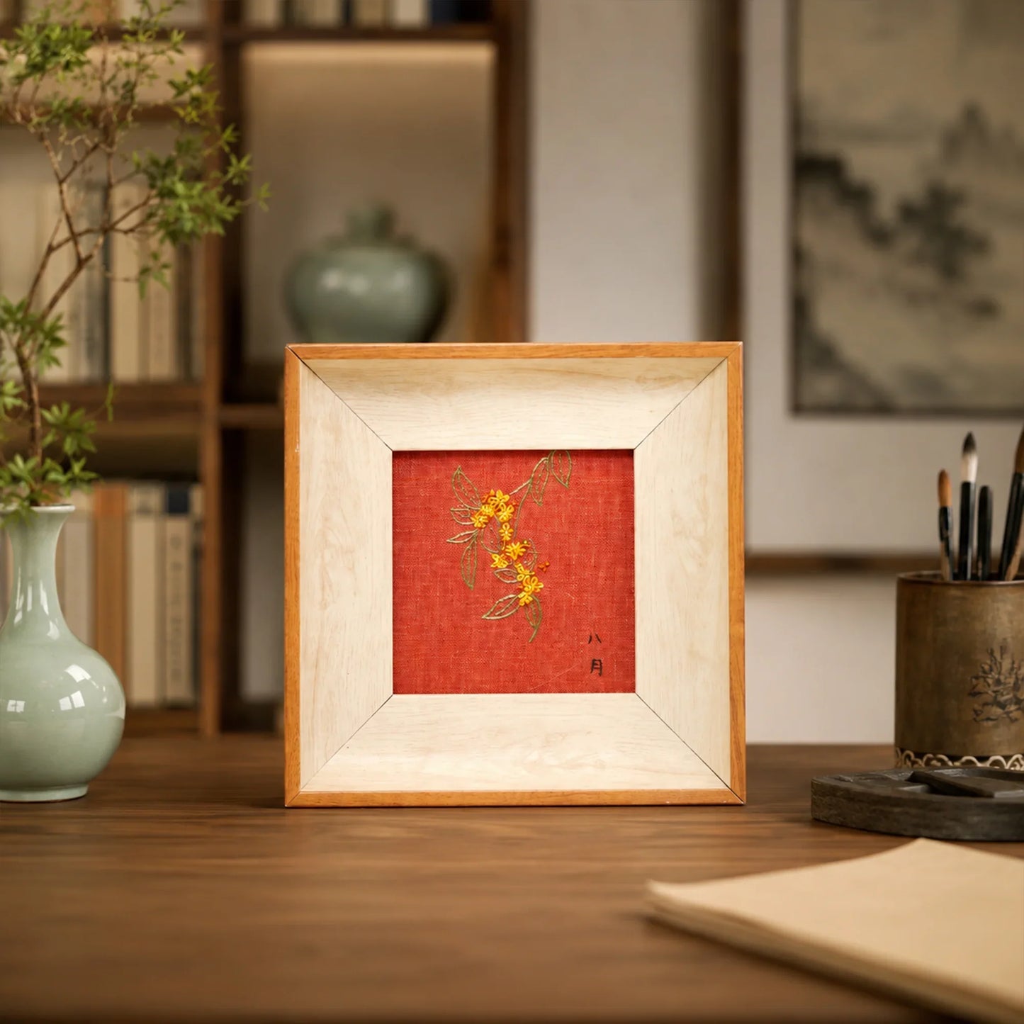 Wall Art Osmanthus Suzhou Embroidery Ornament