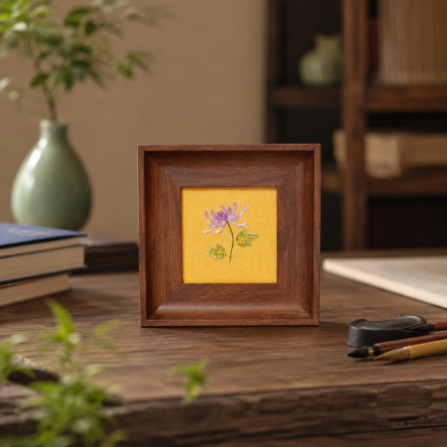 Wall Art Chrysanthemum Suzhou Embroidery Ornament