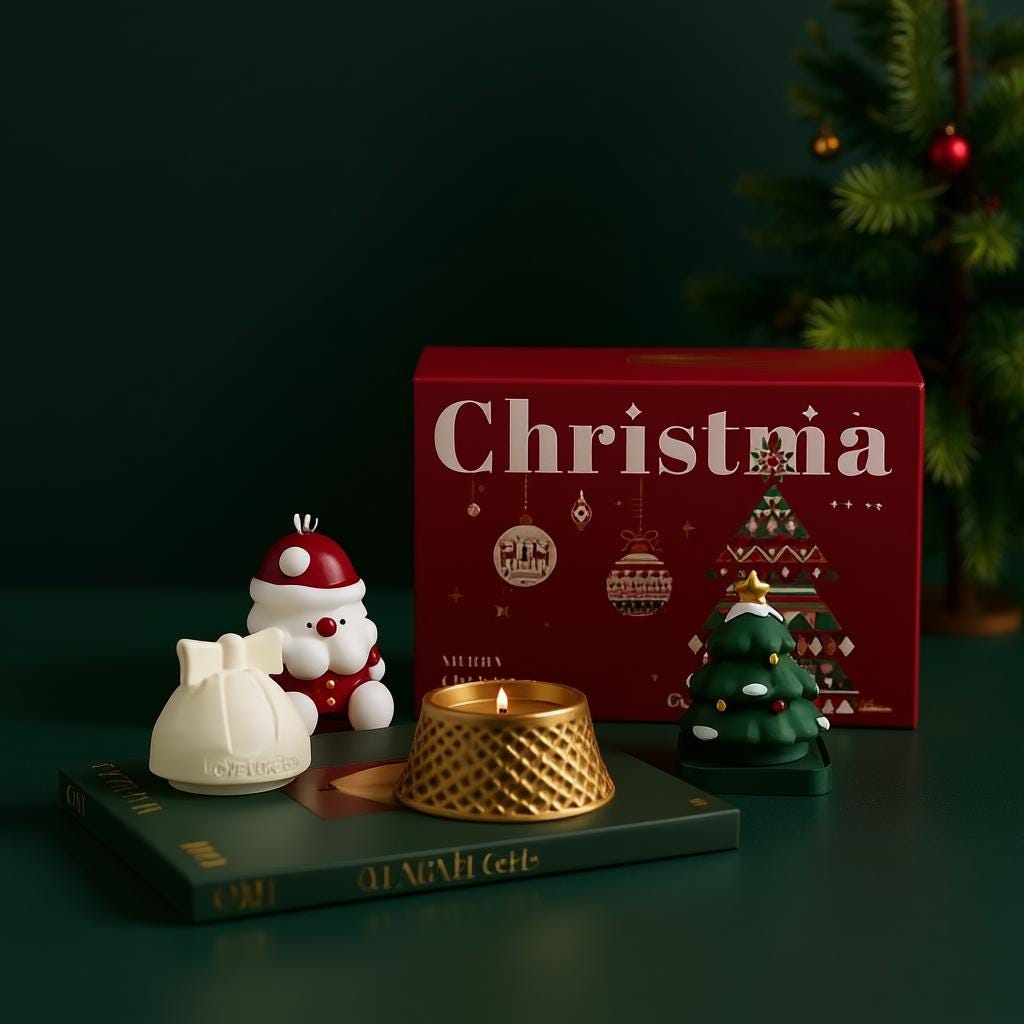 elegant soy wax bell candle for christmas holiday decor gift set