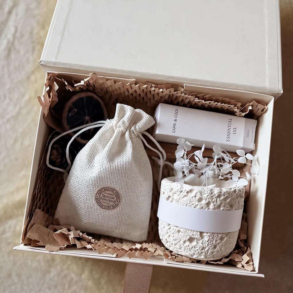 Luxury Aromatherapy Diffuser Gift Set: Porous Stone &amp; Essential Oil