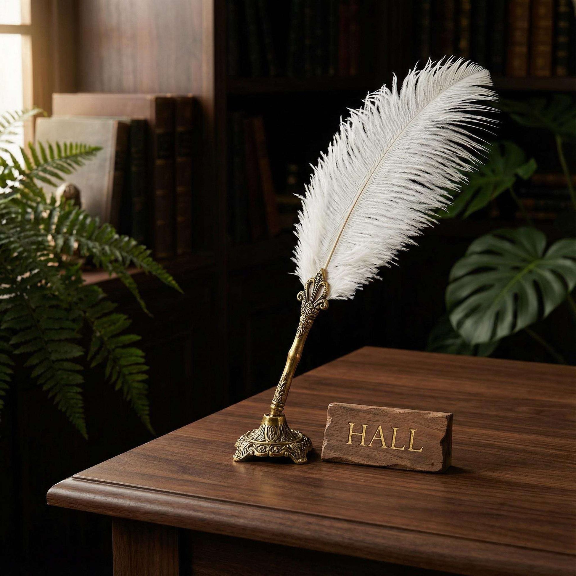 Vintage Feather Quill Pen Set – Calligraphy Writing, Luxury Gift Box