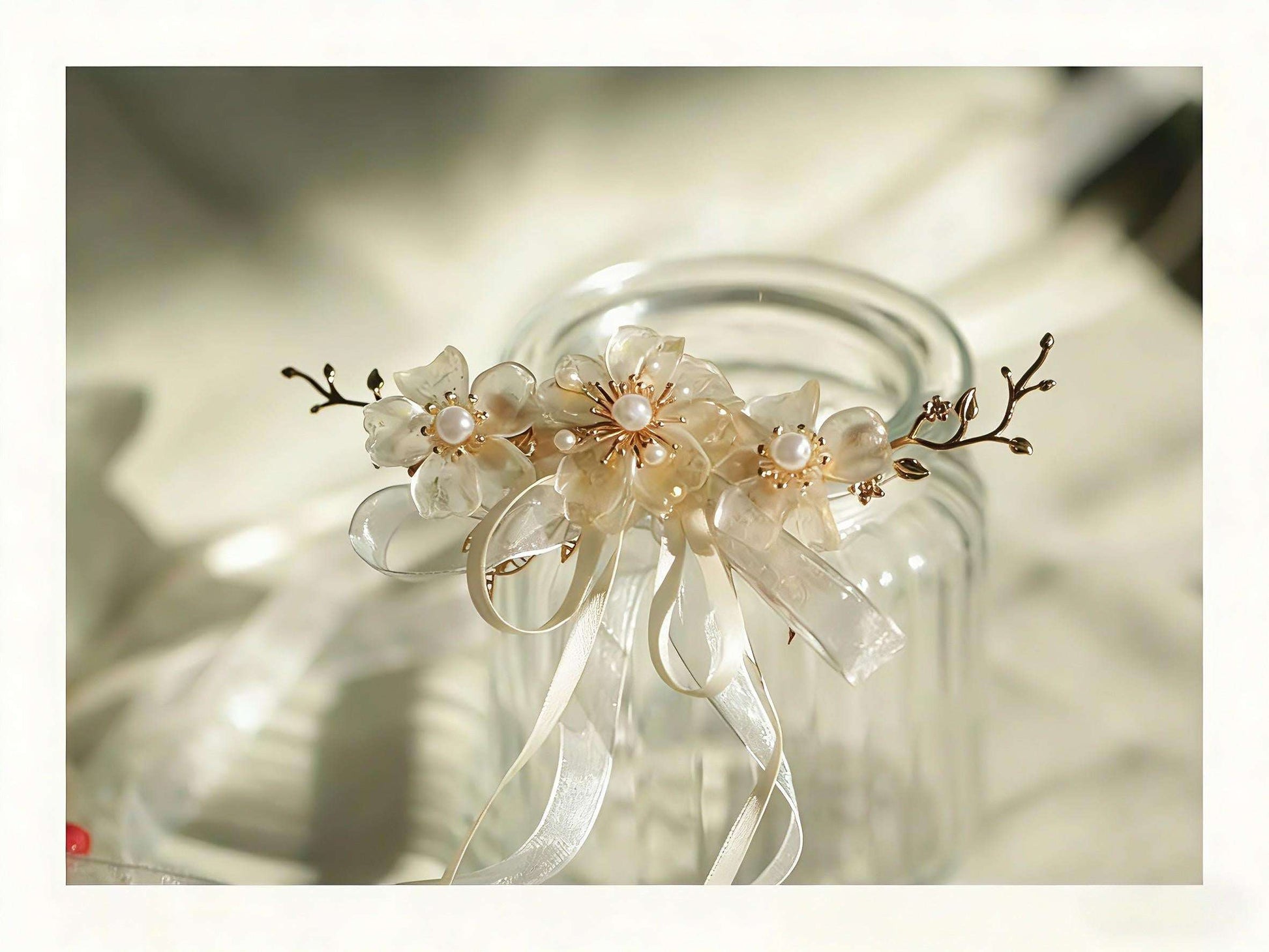 Ethereal Fairy Hair Stick, Floral Pearl Hair Pin, Forest Boho Accessory