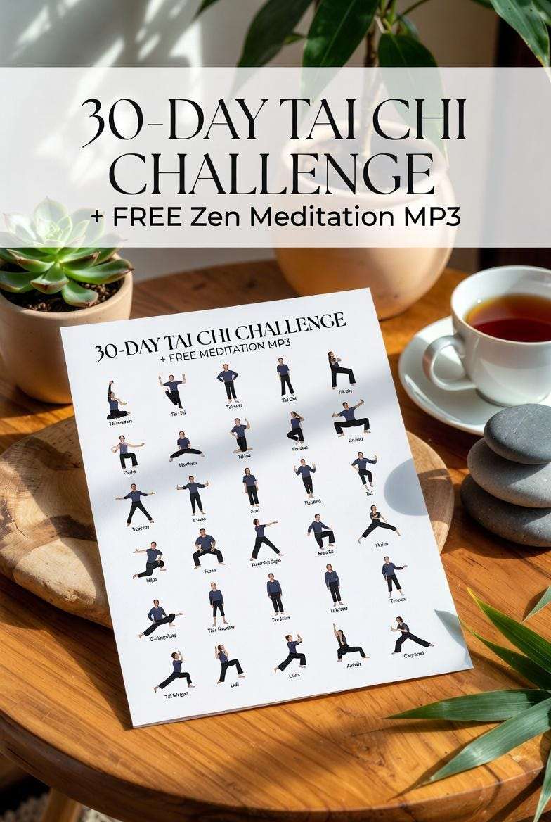 30-Day Visual Tai Chi Challenge, Balance &amp; Flexibility Guide (PDF)