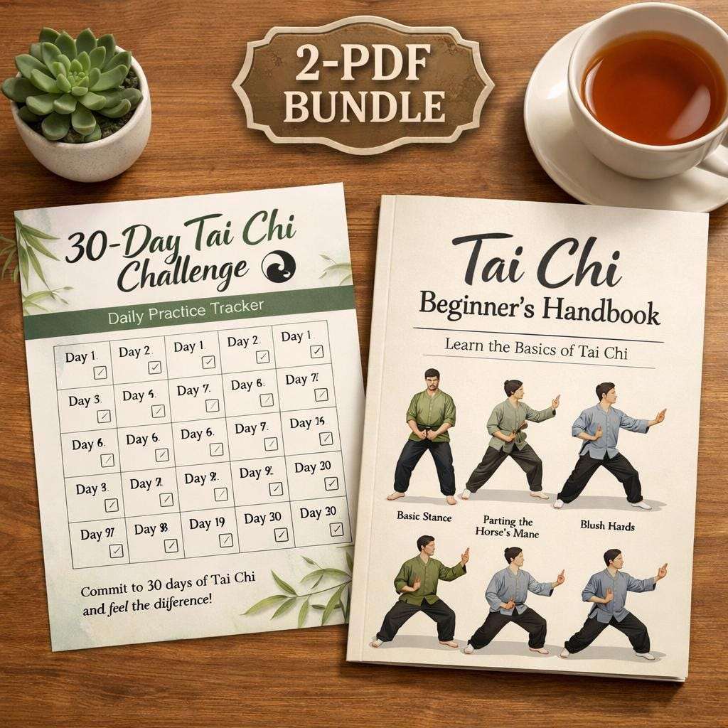 30-Day Visual Tai Chi Challenge, Balance &amp; Flexibility Guide (PDF)