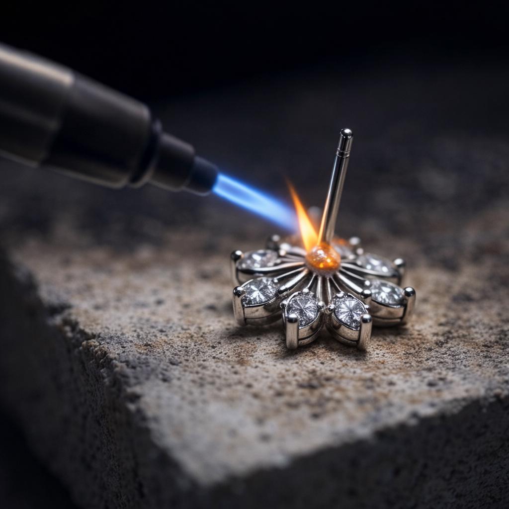 S999 Sterling Silver Snowflake Stud Earrings, Tiny Zircon Winter Jewelry, Minimalist Dainty Studs