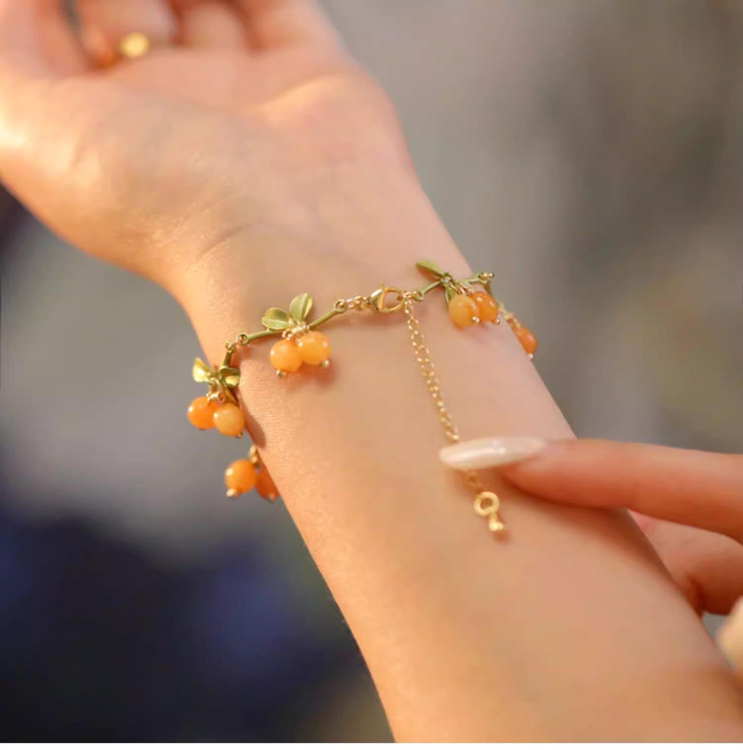 Lily of the Valley Bracelet | Hand-Enameled Botanical Bridal Jewelry Gift For Her - Scent Of Time