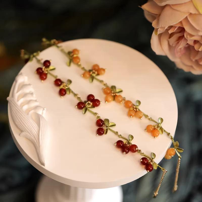 Lily of the Valley Bracelet | Hand-Enameled Botanical Bridal Jewelry Gift For Her - Scent Of Time