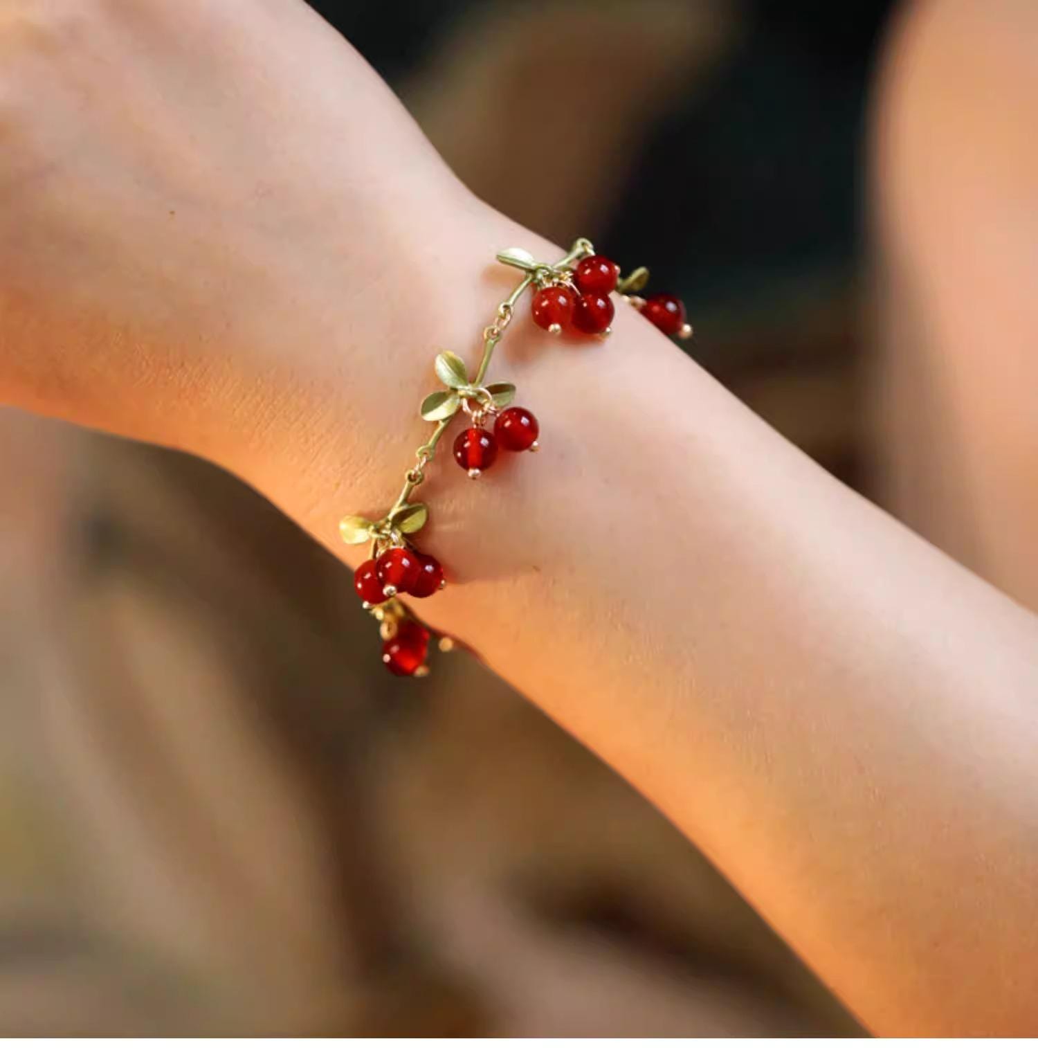 Lily of the Valley Bracelet | Hand-Enameled Botanical Bridal Jewelry Gift For Her - Scent Of Time